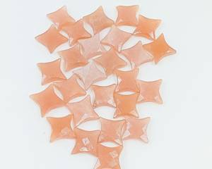 Perles de pierre de lune pêche en forme d'étoile ninja, perles en vrac pour bijoux - Product Image 4