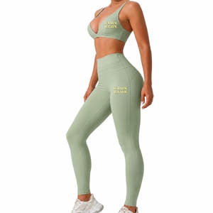 Ensemble de sport pour femme : soutien-gorge de sport sans coutures et leggings taille haute, vêtements de sport respirants et confortables, ensemble de yoga pour femme - Product Image 2