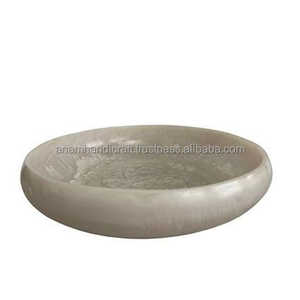 Juego de cuencos para servir de resina amarilla Bohemia personalizada, cartón empaquetado altamente pulido tallado a mano de alta calidad para hotel en casa - Product Image 1