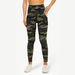 Mid Waist Casual Full Length <b>Knitted</b> Stretch Breathable Eco-Friendly Quick Dry Sporty Women's Fitness <b>Leggings</b> - Product Image 4