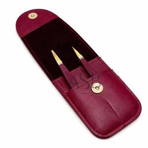 Pince à épiler pour sourcils Mehron Gold avec logo personnalisé, qualité professionnelle, acier inoxydable, pointe inclinée et pointue, ciseaux à ressort pour sourcils - Product Image 3