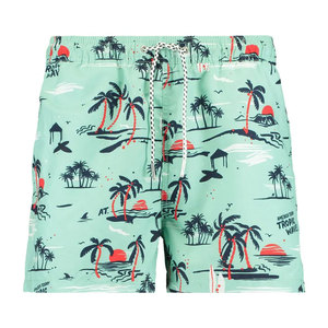 Shorts de plage pour homme en toile 100% coton, taille mi-haute, cordon de serrage, respirants, décontractés, avec poches - Product Image 5