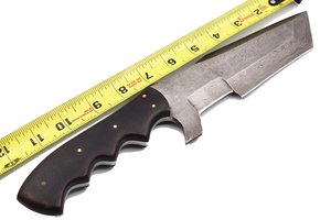 Cuchillo Zombie de Acero de Damasco con Mango de Madera, Hoja de Punta Caída y Borde Recto de 0.6 mm de Grosor - Product Image 5