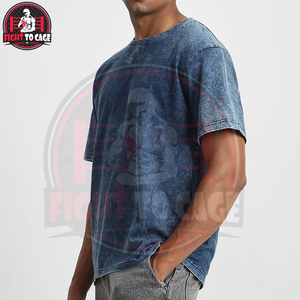 T-shirts délavés pour hommes – Tendances, manches courtes, décontractés, tissu confortable, style classique, vente en gros, impression de logo disponible - Product Image 4