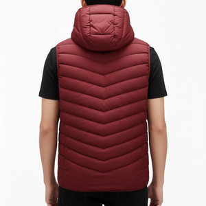 Mens Puffer Vest <b>Zip</b> Breathable Warm Autumn Sleeveless Jacket OEM Custom Logo Wholesale Factory Price Bulk Order Direct - Product Image 2