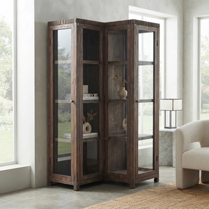 Teak Wood <b>Storage</b> <b>Drawers</b> Natural Solid Wooden Glass Cabinet Luxury Display Cupboard Living Room Sideboard Home Furniture <b>Box</b> - Product Image 3
