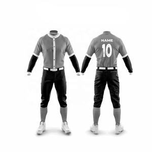 Nuevos conjuntos de uniformes de equipo de béisbol transpirables de alta calidad a bajo precio 2024 sublimación personalizable impresa 100% poliéster - Product Image 3