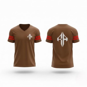 Maillot de football américain pour homme de haute qualité, col en V, 100% polyester, respirant, séchage rapide, couleur unie, Plus RIVIAN ATLANTIC - Product Image 1