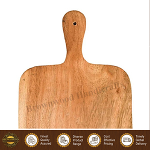 Tabla de Cortar de Madera de Acacia con Diseño Atractivo, Tabla para Preparar y Servir Alimentos, Tabla de Cortar con Asa - Product Image 2