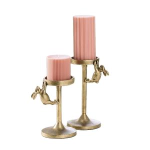 Luxury Embossed <b>Rabbit</b> Design Aluminium Candle Stand Vintage Decorative Taper Candle Holder for Elegant Home Decor Hotel Decor - Product Image 3