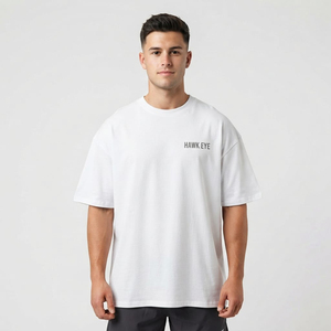 T-shirt Homme Oversize Uni Blanc Personnalisable à Motif Imprimé – T-shirt Homme Grande Taille Uni Blanc - Product Image 5