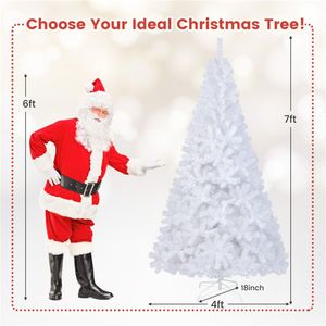 Albero di Natale Bianco di Lusso 2,1 Metri, Alta Qualità in Carta PET, Realistico e Grande per Decorazioni Esterne e Interne, Personalizzabile per le Festività - Product Image 3