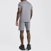 Ensemble d'été confortable pour homme, léger, décontracté, respirant, coupe décontractée, 100% coton, séchage rapide, col rond