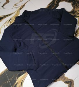Chaqueta de Invierno Casual para Hombre, Color Azul Marino, Cuello Alto, Cierre de Cremallera, Resistente al Viento, Largo Regular, Color Sólido - Product Image 5