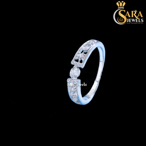 Anillo de compromiso de plata 925 con diamantes de alta demanda Sara Jewels, corte redondo clásico, engaste de garras, anillo de moda para mujer - Product Image 4