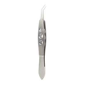 Pinzas Oftálmicas McPherson para Lentes, Anguladas, Mordazas de 7.5mm, 10.5cm, Herramienta de Microcirugía Delicada de Acero Inoxidable - Product Image 2