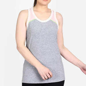 Camiseta sin mangas para mujer 2026, 100% lana merino, gris jaspeado, con ribete en contraste, 160G, ligera, para correr y senderismo, talla asiática - Product Image 1