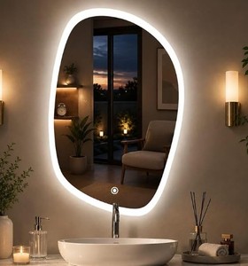 Espejo Decorativo Estilo Veneciano Inspirado en la Artesanía Italiana Clásica con Adornos de Cristal Tallados a Mano - Product Image 1