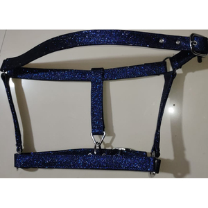 FOR SALE GLITTER <b>HALTER</b> FOR ARABIAN HORSE RIDING INDIA MADE COLOR BLUE IN DOLLAR 3 CREDIT CARD ACCEPTED SIZE full cob Shetland - Product Image 2