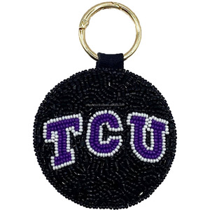 Custom TIGERS Beaded Keychain College Team Logo Handmade Keyring Backpack Charm Trendy Bead Work Gift for Fans Students Athletes - Product Image 5