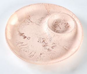 Assiette de service ronde en résine époxy faite à la main, design marbré poli, passe au lave-vaisselle, vaisselle écologique pour les fêtes, les mariages, les cadeaux - Product Image 6