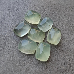 AAA+ Prehnite Cabochon Calibrated <b>Cushion</b> Gemstone, Natural Green, Loose Gemstone for Jewelry Supply Wholesale Cabochon - Product Image 3