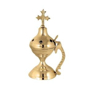 Brass <b>Incense</b> <b>Burner</b> Hand Made Religious Use European Style Ornate Design All Season Censer Hand Casted Technique - Product Image 2