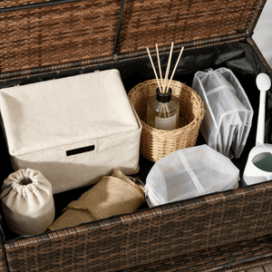 Mobiletto Contenitore in Rattan: Eleganti Panche da Esterno con Pratica Soluzione di Stoccaggio - Product Image 6