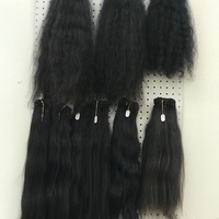 Extensions de cheveux humains vierges indiens bruts de temple, 26-30 pouces, style lisse naturel, qualité Remy, double trame machine