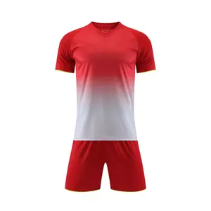 Vente en gros de nouveaux vêtements de sport, maillots de football, vêtements d'entraînement, uniformes pour hommes, 100% polyester, protection UV, coupe athlétique - Product Image 4