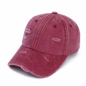 Casquette de baseball souple effet vieilli en coton lavé, couleur unie, respirante et réglable, protection solaire - Product Image 3