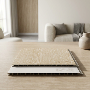 Panel de Pared Plano de Listones de Madera Modernos, Ignífugo, Impermeable, Antimoho, Insonorizante, Aislante Térmico, Antihumo, Antitermitas, para Sótano - Product Image 4