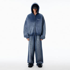 Nuevo Diseño de Chándal con Capucha y Cierre de Cremallera, Estampado Invernal, Informal, Ligero, de Corte Regular para Hombre, 100% Algodón de Secado Rápido - Product Image 3