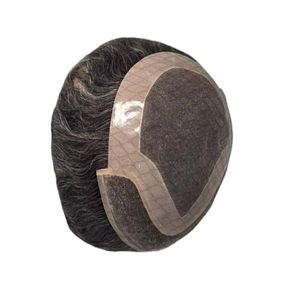 วิกผมแท้แบบโมโนฟรอนท์เลซ ผมจีน เวอร์จิ้นเรมี่  แบบต่อผม  แบบผมตรงหยิก  แบบผมลอนน้ำ  แบบผมลอนลึก สี 1b+เทา - Product Image 2