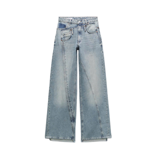 Jeans déchirés en denim pour hommes, coupe ajustée, streetwear urbain, mode OEM, prix d'usine, bas quantité minimale de commande, vente en gros - Product Image 3