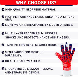 Gants de gardien de but en cuir durables, best-sellers, avec options de logo personnalisé et d'étiquette privée, imperméables et antidérapants - Product Image 5