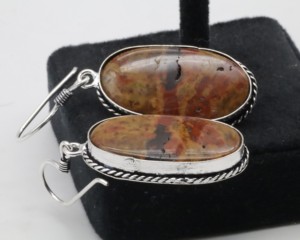 Pendientes de aro de ágata con plata alemana: ¡Hazme un nombre de artículo y una columna de palabras clave para Alibaba! - Product Image 3