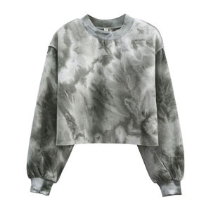 Camiseta Corta Moderna para Mujer, Cuello Redondo, Color Sólido, Manga Corta, Informal, Primavera Verano, 100% Algodón, en Venta - Product Image 6