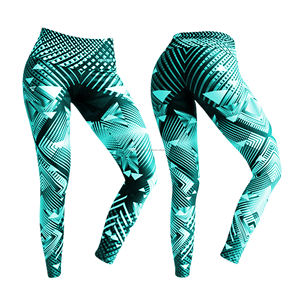 Nouveaux modèles de leggings de yoga taille haute Leggings pour femmes imprimés par sublimation Leggings de course de yoga fitness - Product Image 4