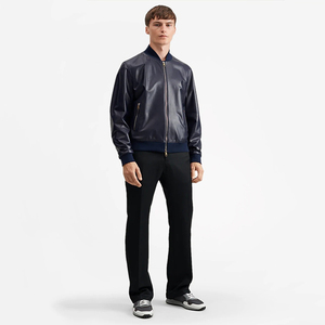 Chaqueta de Cuero Negra Original para Hombre, Venta Caliente OEM 2026, 100% Alta Calidad, MOQ Bajo, Precio Bajo, Moda de Invierno, Cuello Alto - Product Image 5