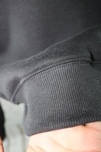 Sweat-shirt à col montant OPTIC BLACK 100% noir avec broderie appliquée, col large, URBAN PRODUCTIONS - Product Image 5