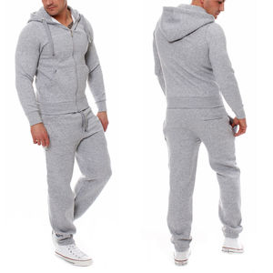 Survêtements personnalisés en coton 100% de haute qualité pour hommes, respirants, à motif uni, pour l'hiver, ensemble de jogging - Product Image 4