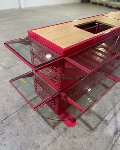 Mostrador de Caja/Recepción Personalizado de Alta Gama, Diseño Moderno en Metal Perforado, Duradero, Antioxidante y Ecológico, ADong A58 de Fábrica - Product Image 2