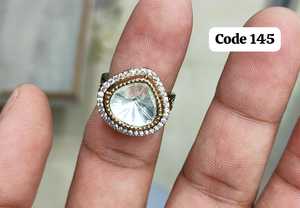 Luxury Gold Plated <b>Adjustable</b> Sunflower American Diamond Cocktail <b>Ring</b> for Women | AAA Cubic Zirconia Statement Bridal <b>Ring</b> | - Product Image 3