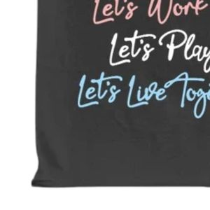 Sac fourre-tout en toile noir pour adolescentes avec imprimé lettres colorées, longues poignées d'épaule, sac de shopping décontracté réutilisable pour filles au quotidien - Product Image 5