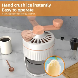 Dropshipping Shopify Fulfillment Agent 2026 Portable Household Hand Crank Slushie Maker <b>Machine</b> with <b>Ice</b> <b>Cube</b> Mold - Product Image 3