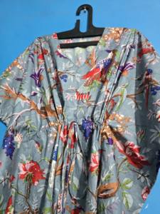 Exclusivo Kaftán de Algodón Puro Ecológico con Estampado Digital Hecho a Mano para Mujer, Ropa de Dormir, Venta al por Mayor ODM - Product Image 6