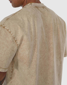 T-shirt Homme Personnalisé en Gros, Délavé à l'Acide, Imprimé sur le Devant, Coupe Ample Oversize, Style Urbain, Grandes Tailles - Product Image 2