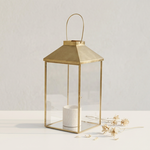 Faroles de Cristal con Marco de Latón, Hechos a Mano, Tamaño Personalizado para Decoración del Hogar, Patio y Bodas - Product Image 1