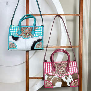 Nuevo Bolso de Diseño de Lujo 2026 para Mujer, Bolso Bandolera de Cuero a Cuadros con Grabado Manual, Resistente, de Piel Vacuna, Estilo Occidental - Product Image 4